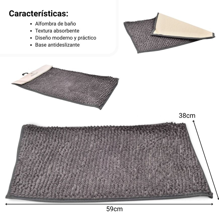tapete plastico microfibra dim: 38x58cm