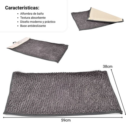 TAPETE PLASTICO MICROFIBRA DIM: 38X58CM