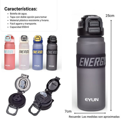 BOTELLA DE AGUA 850ML PLASTICA