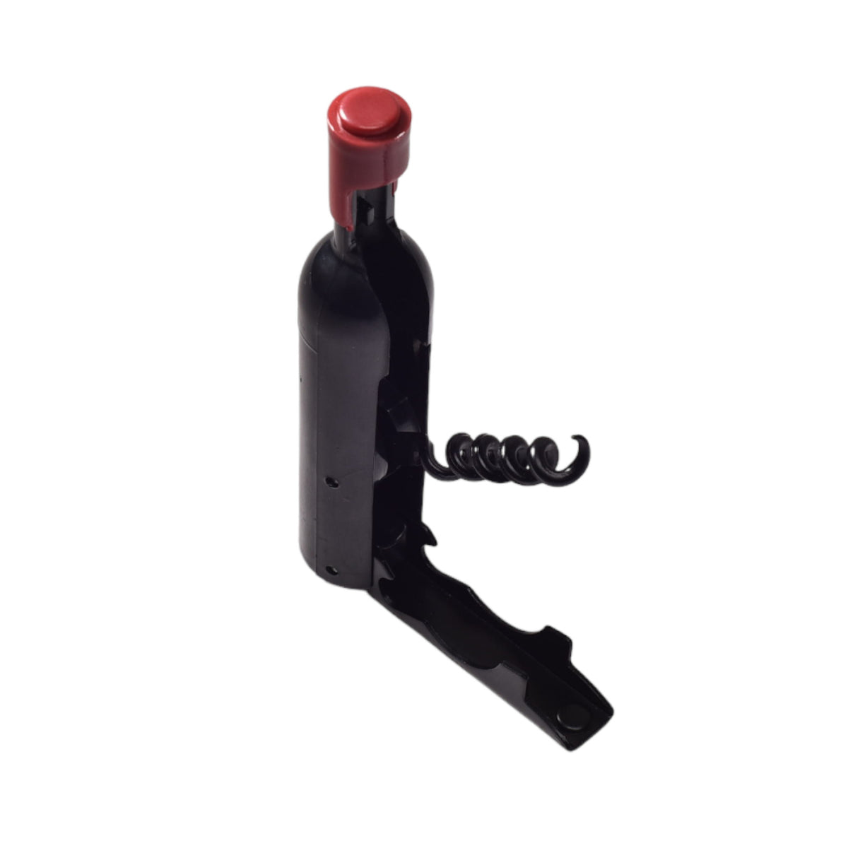 sacacorcho forma de vino metalico dim: 6x16cm