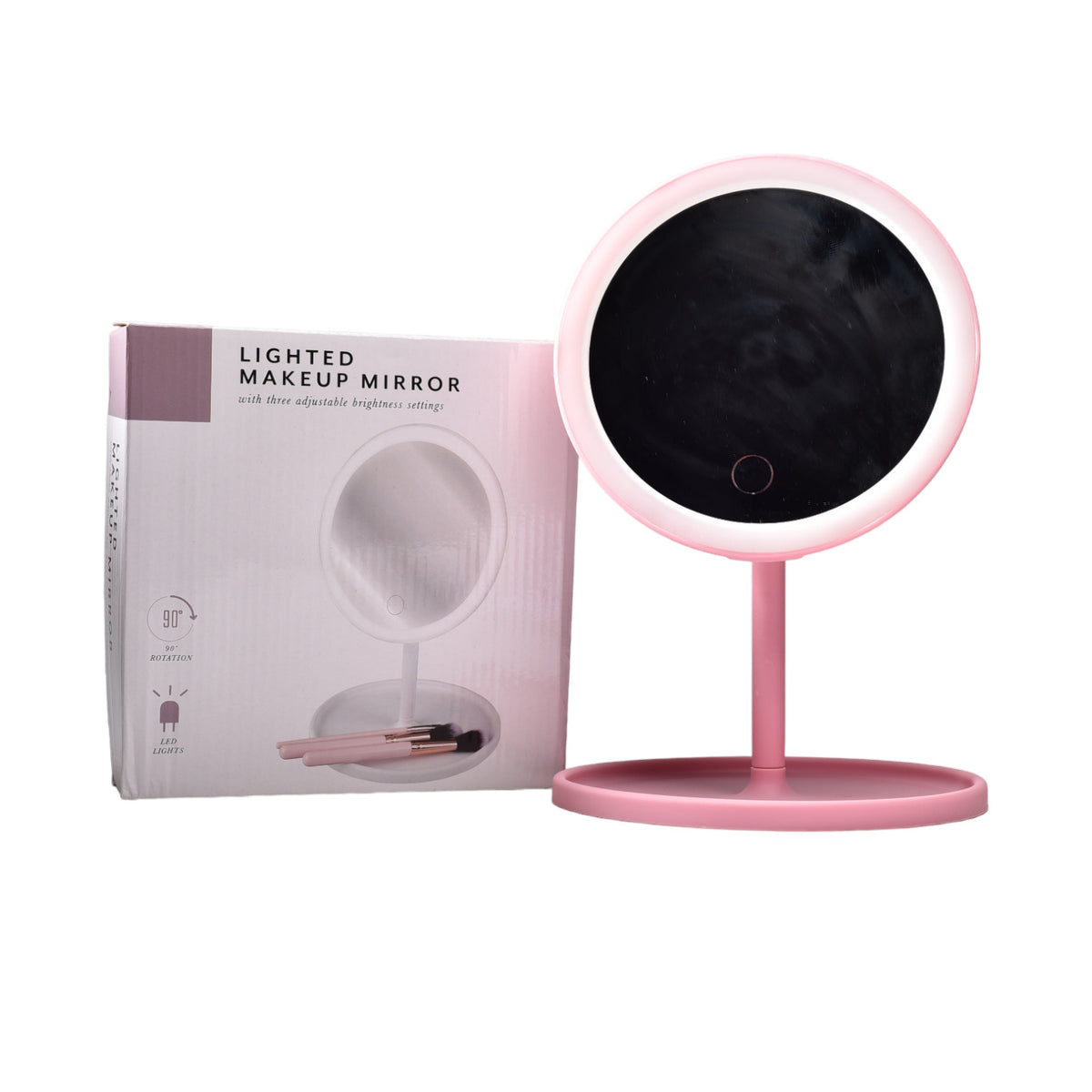 espejo redondo tocador mesa luz led maquillaje dim:17x17x28
