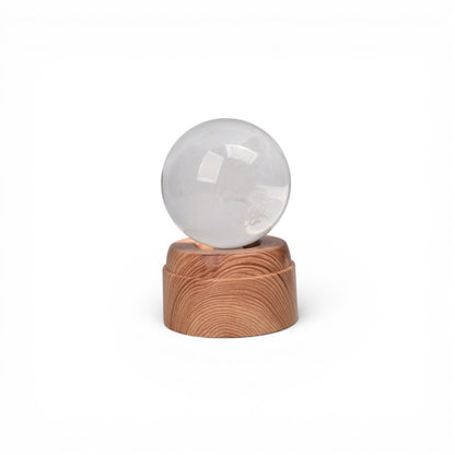 LAMPARA ESFERA CRISTAL CON BASE GIRATORIA DIM:8X8