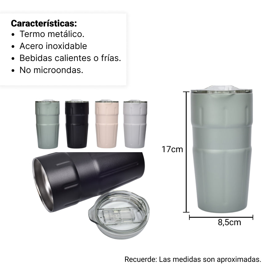 termo acero inoxidable 350ml varios colores