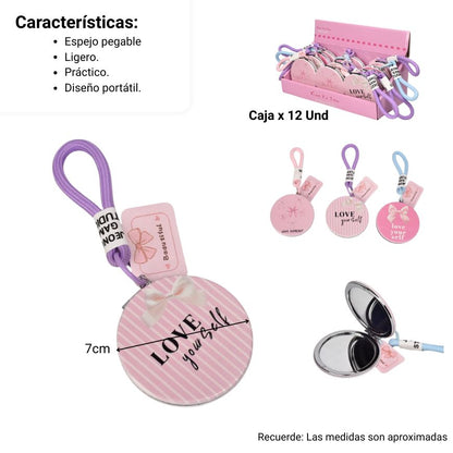 ESPEJO REDONDO PEQUEÑO CARTERA MOÑOS