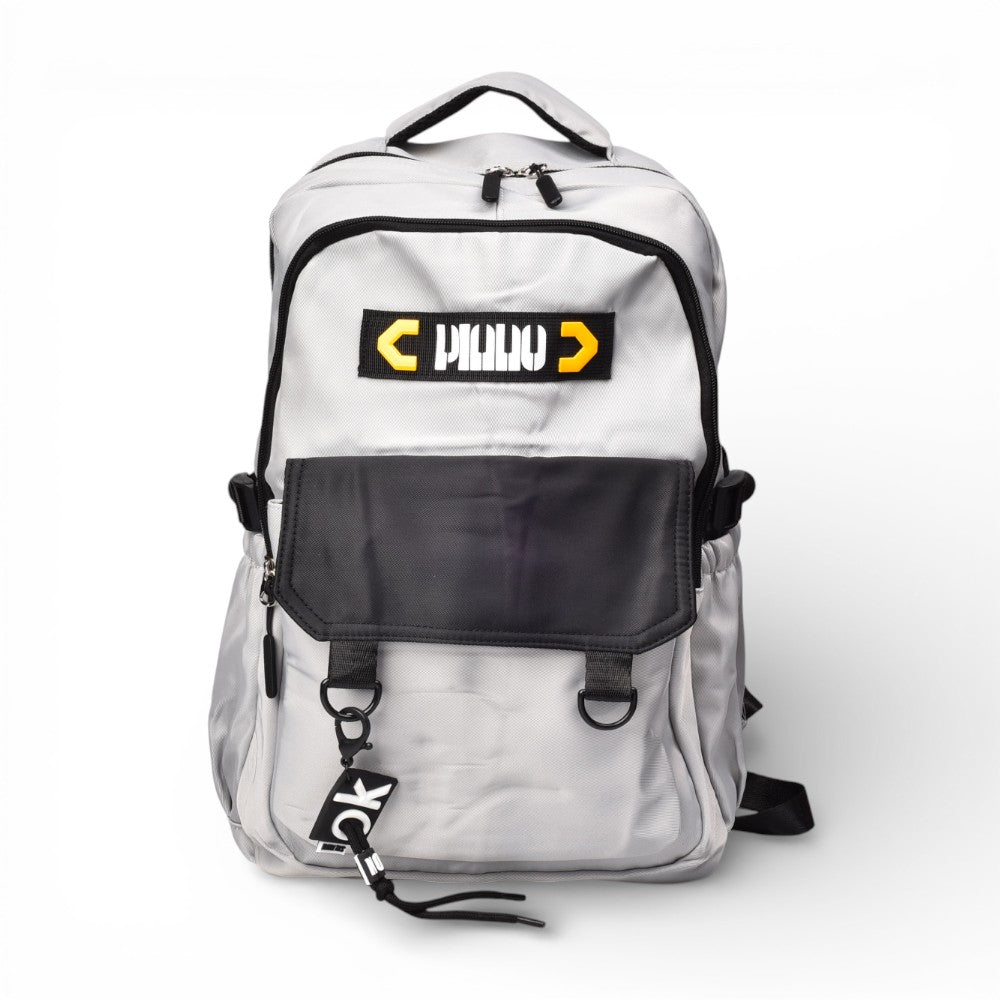 maleta morral negro y gris poliester dim:47x30x20
