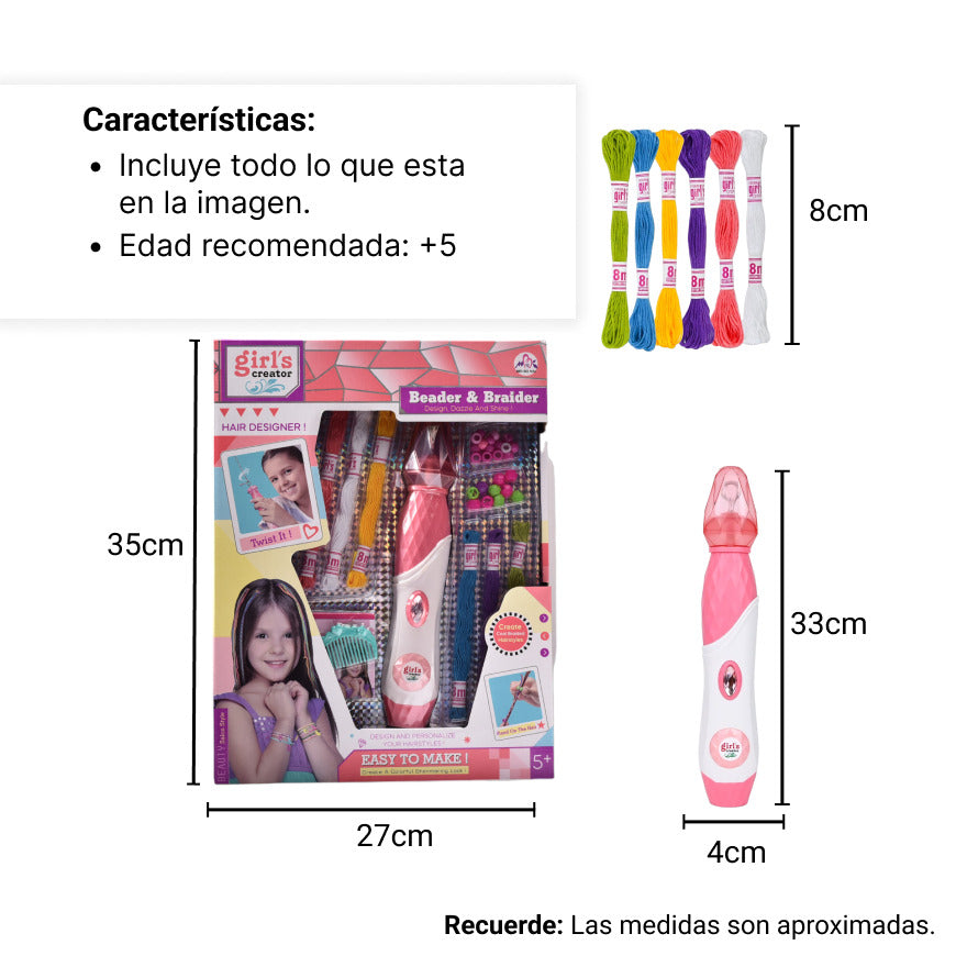 kit manillas para niñas infantil con accesorios