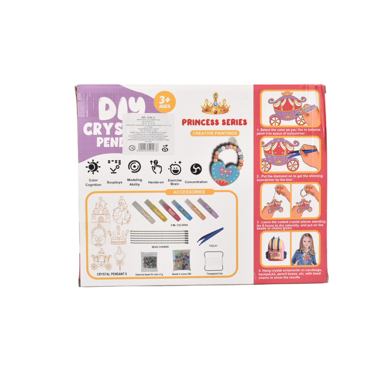 juguete kit de arte con accesorios plastico dim:24x4x19