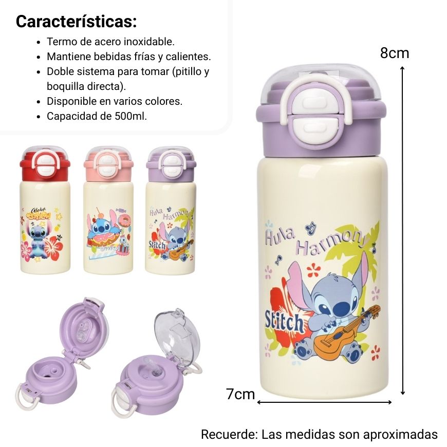 termo acero inoxidable 500ml personaje
