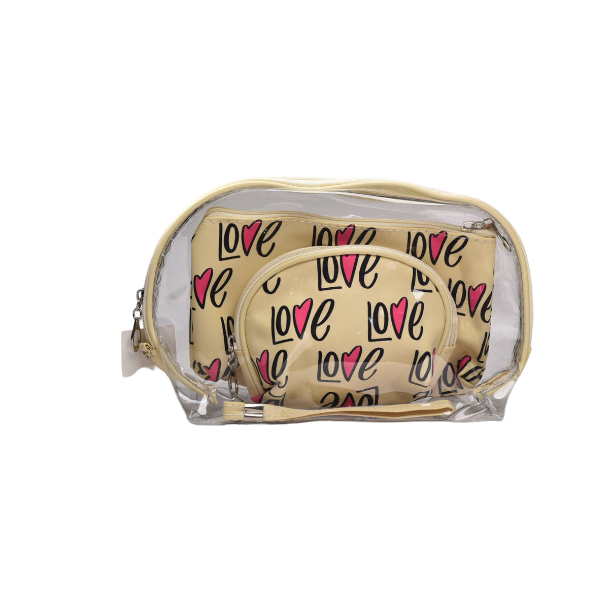 cosmetiquera x 3 unidades maquillaje monedero o bolsa
