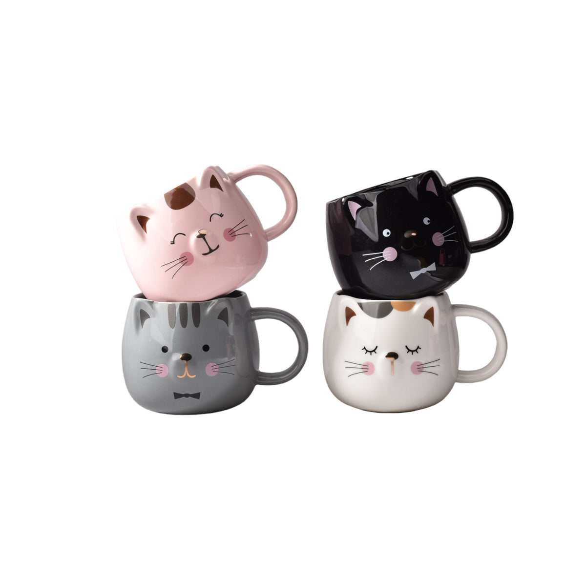 mug pocillo ceramica diseño de gato de 320ml dim:8x13x8