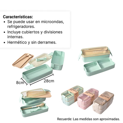 PORTACOMIDA CON CUBIERTOS