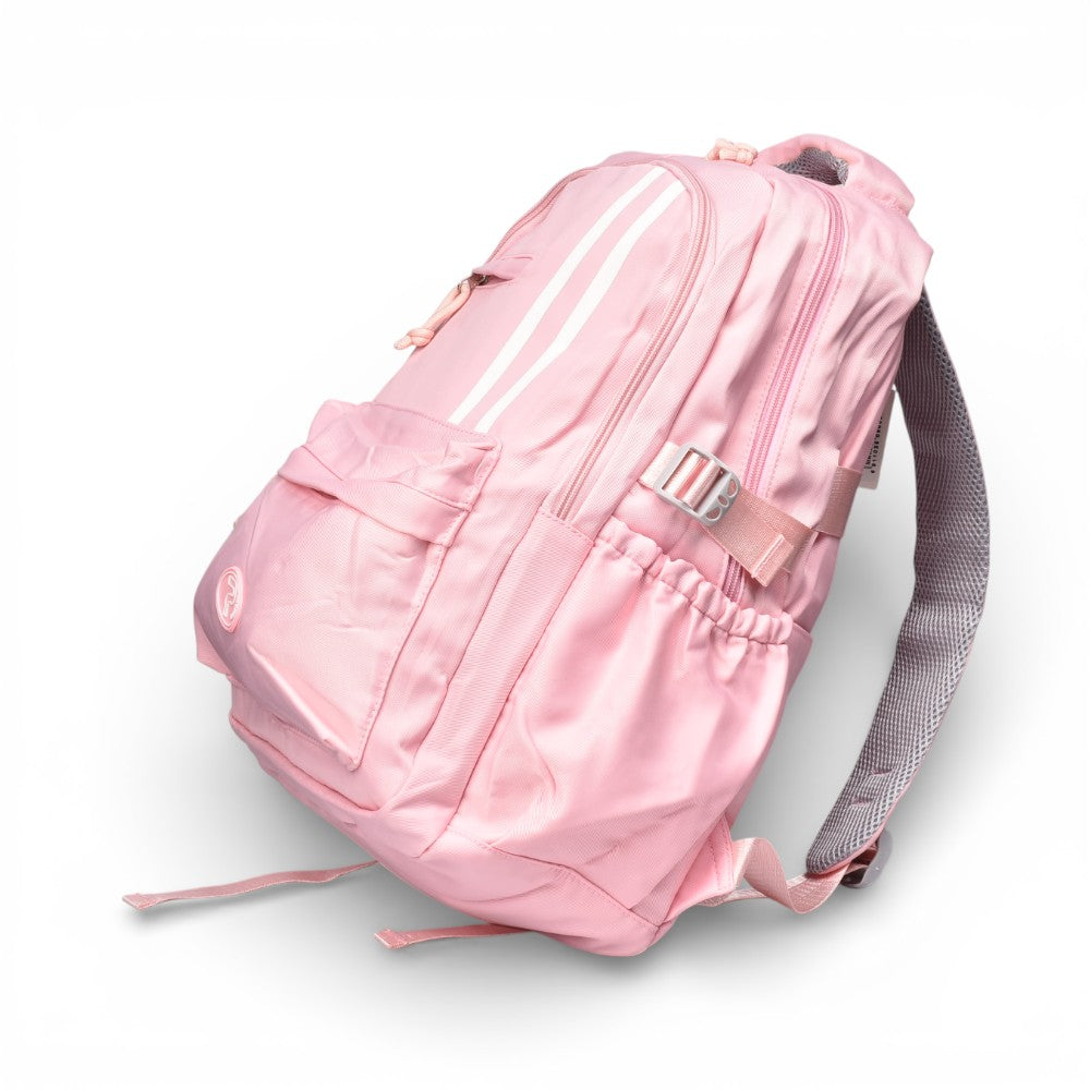 maleta morral negro lila y rosado poliester dim:45x30x16