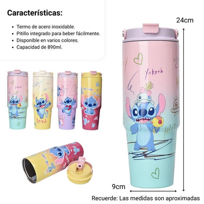 TERMO METALICO 890ML PERSONAJE DIM:9X25