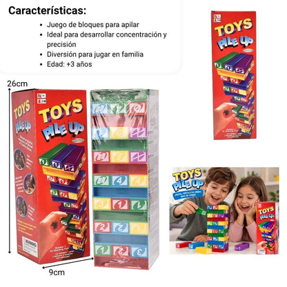 JUEGO DE MESA TORRE DE BLOQUES DIM: 9*9*26.5cm