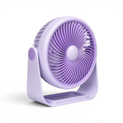 VENTILADOR RECARGABLE PLASTICO CON CABLE USB DIM:15X17X9