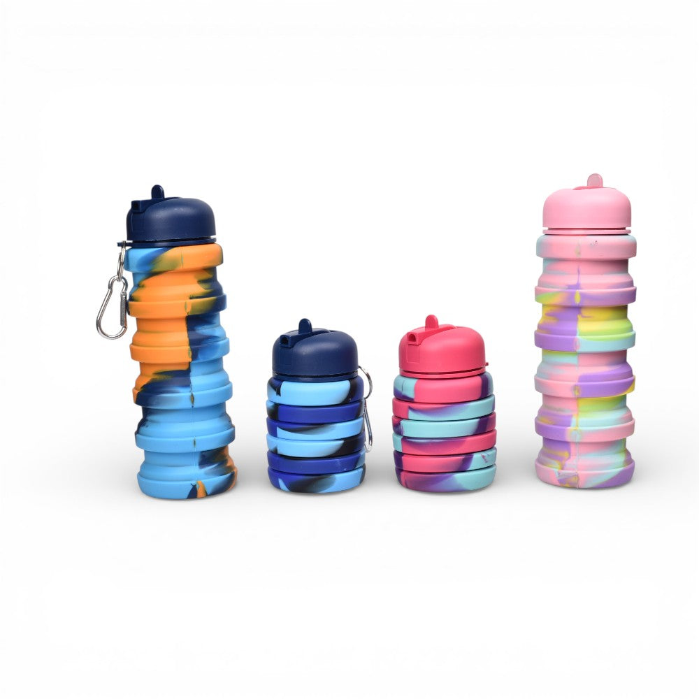 botella de agua plegable 550ml silicona varios colores