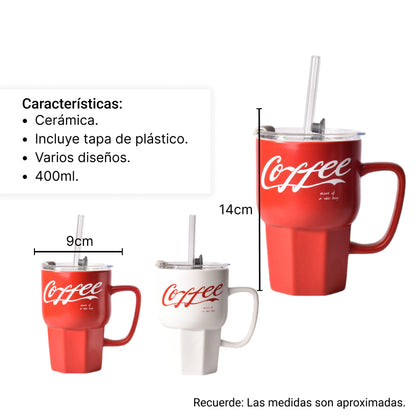 MUG POCILLO CERAMICA CON PITILLO