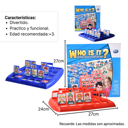 JUEGO DE MESA ADIVINA QUIEN?  DIDACTICO FAMILIAR DIM:27X27X5