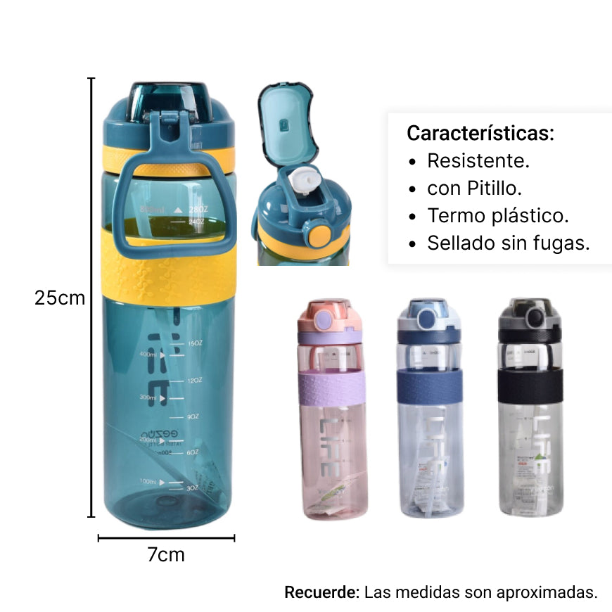 botella de agua 800ml