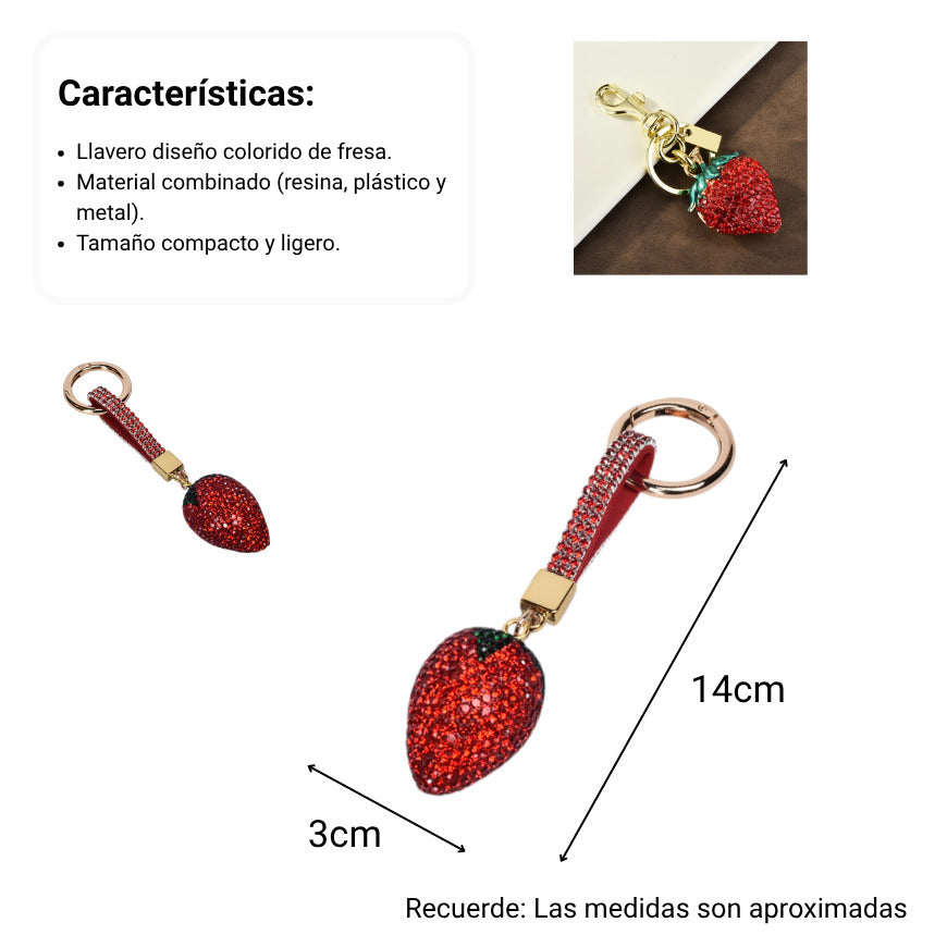 llavero resina plastico y metal dim:3x3x14