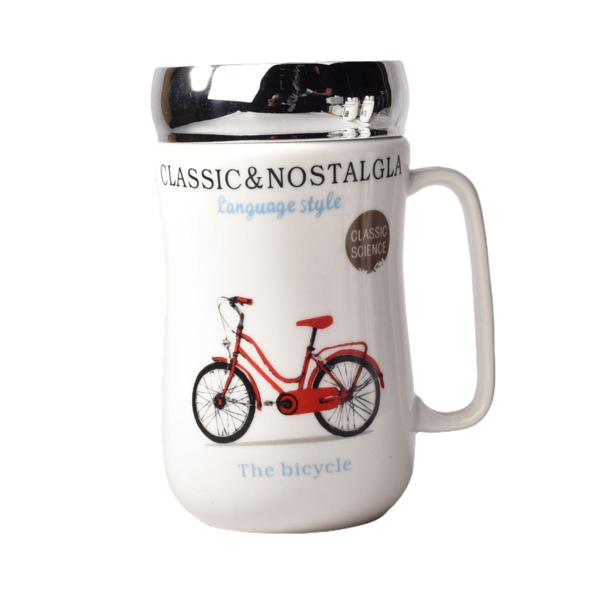 mug pocillo ceramica diferentes diseños con tapa de 400ml
