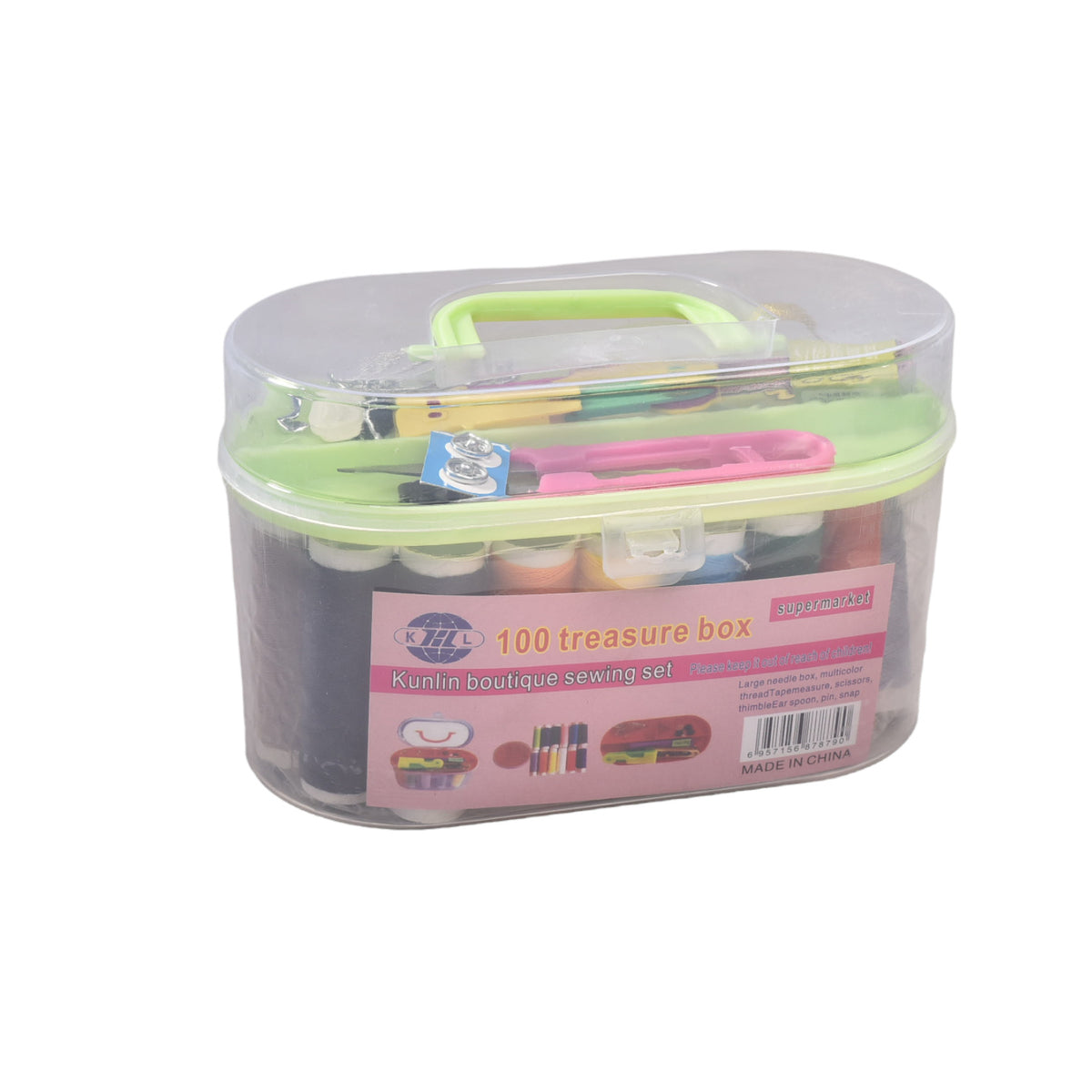 costurero plastico portatil con accesorios dim:16*9cm