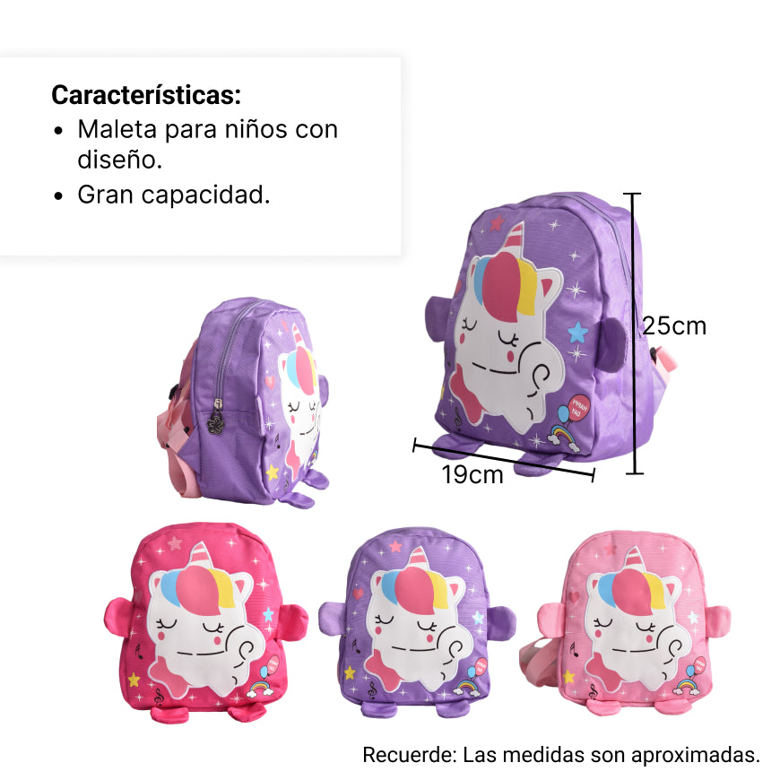 maleta de unicornio pequeño infantil para niña unicor