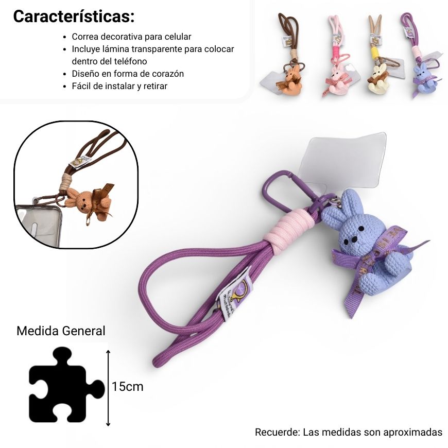 llavero celular plastico metal dim:7x3