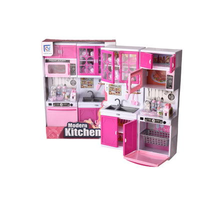 MINI COCINA MUÑECAS CON ACCESORIOS DIM:23x33x8