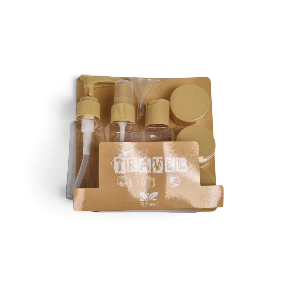 kit 5 envases recargables viajero plastico dim:15x16cm
