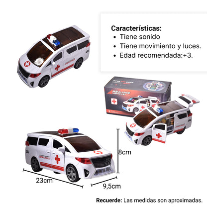 CARRO PARA NIÑOS POLICIA CON LUCES SONIDO Y MOVIMIENTO