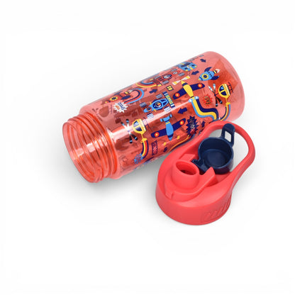 BOTELLA DE AGUA  INFANTIL PLASTICO 480ML DIM:6X6X19