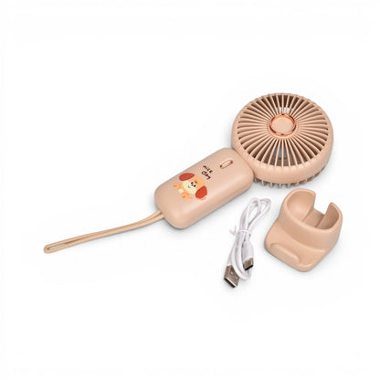 VENTILADOR MUÑECO RECARGABLE PLASTICO CON CABLE USB DIM:17X8X4