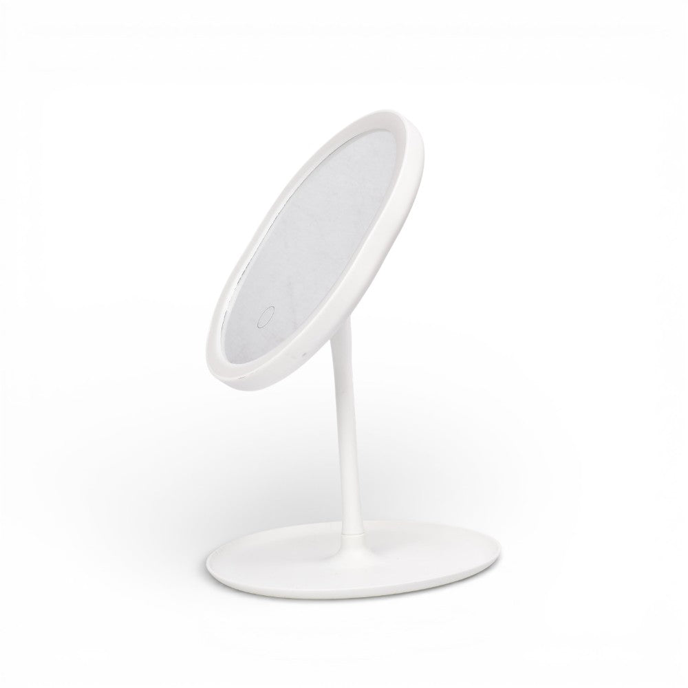 espejo recargable con luz redondo plastico dim: 16x227x17