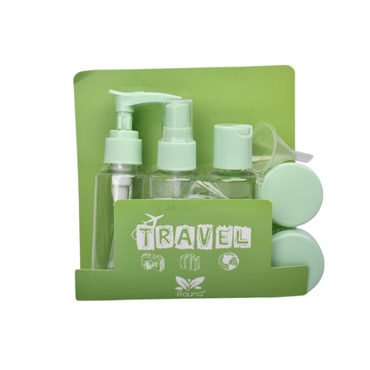 KIT 6 ENVASES RECARGABLES VIAJERO PLASTICO 50ML DIM:15X16X3