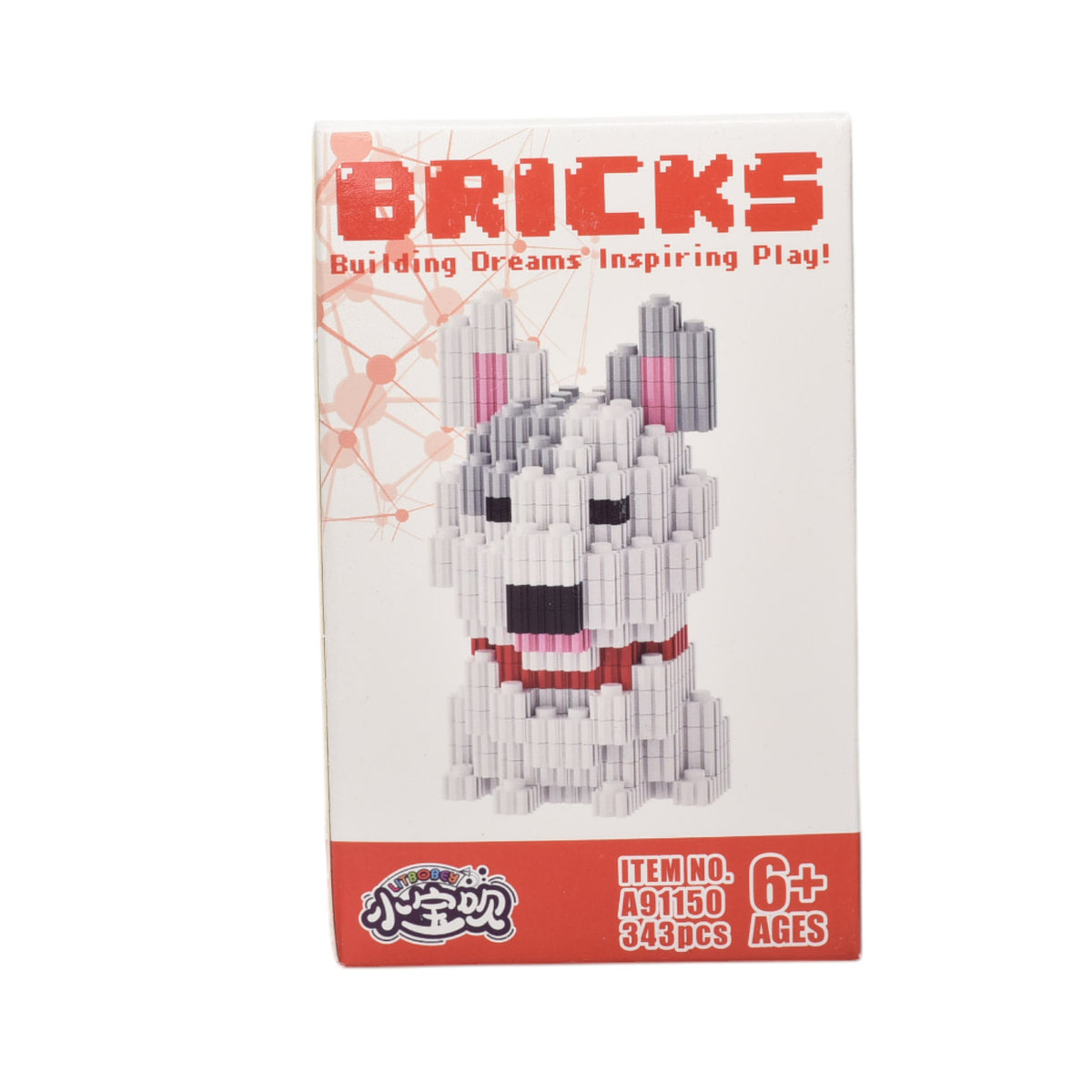 bloques fichas plastica forma perro armable dim:7x7x12