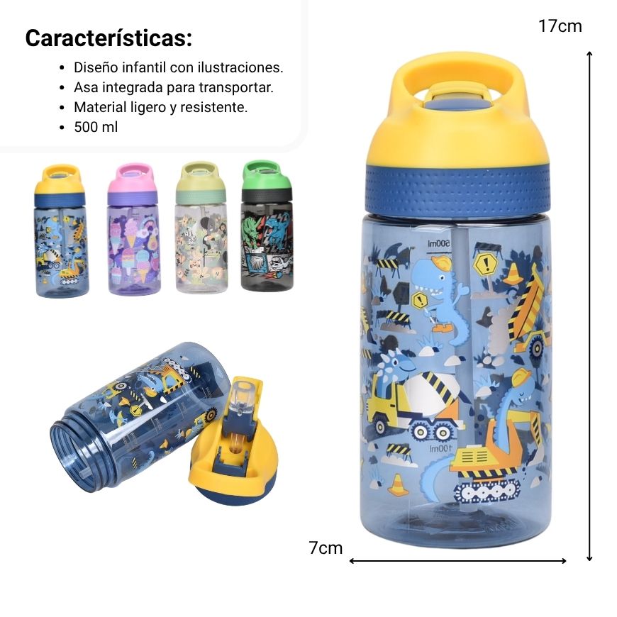 botella de agua plastico 500ml