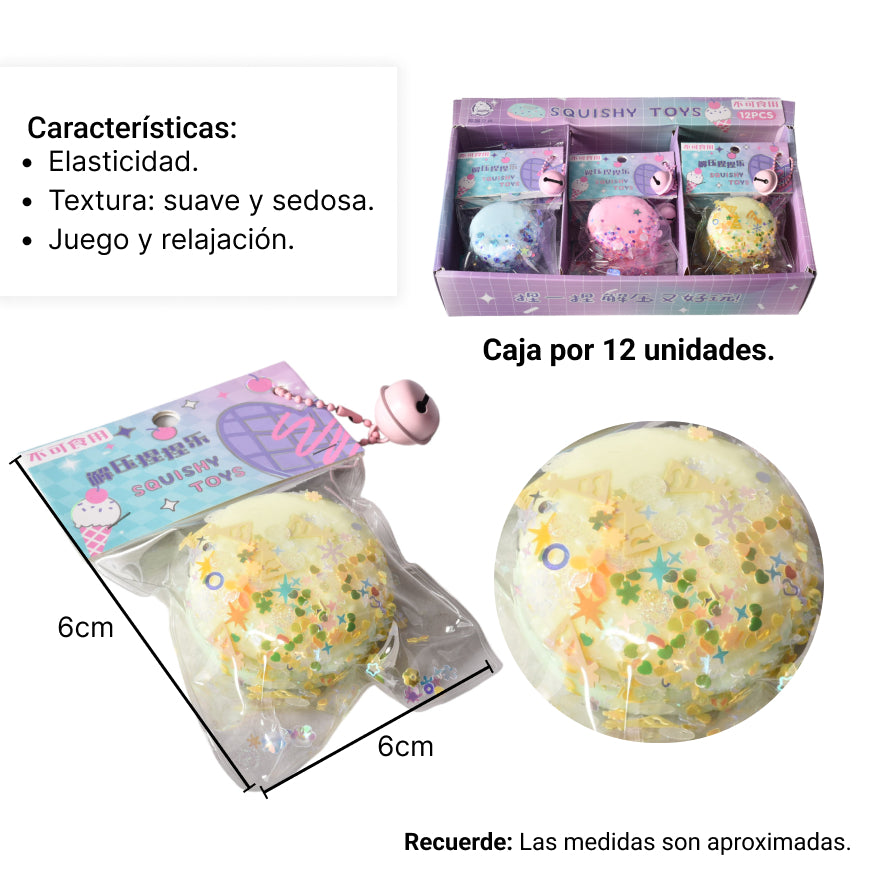 squishy forma galleta anti estres elastico caucho dim:6cm