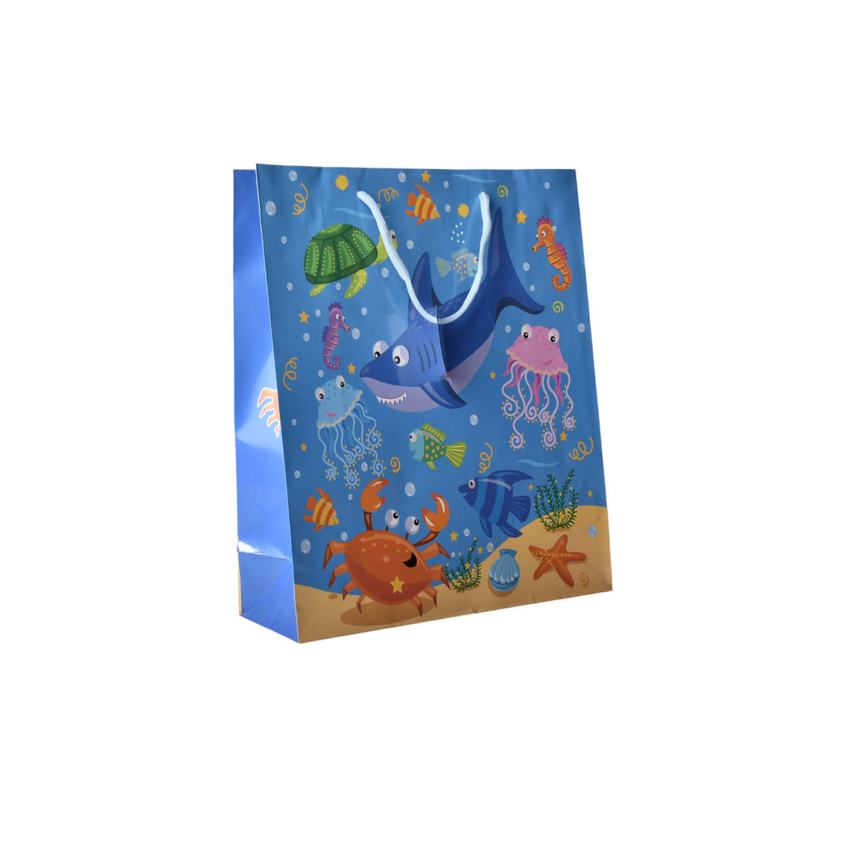 bolsa regalo papel infantil animales pequeña dim: 26x32x10