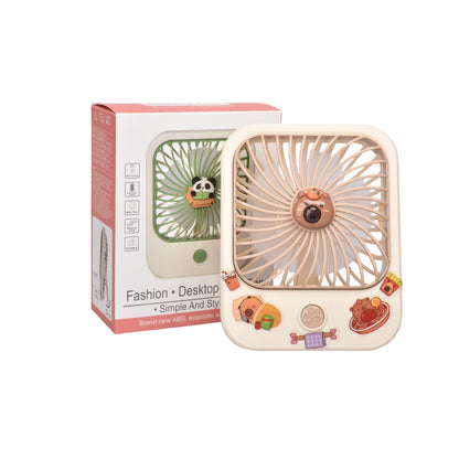 VENTILADOR CUADRADO PLASTICO RECARGABLE DIM:12X10X3