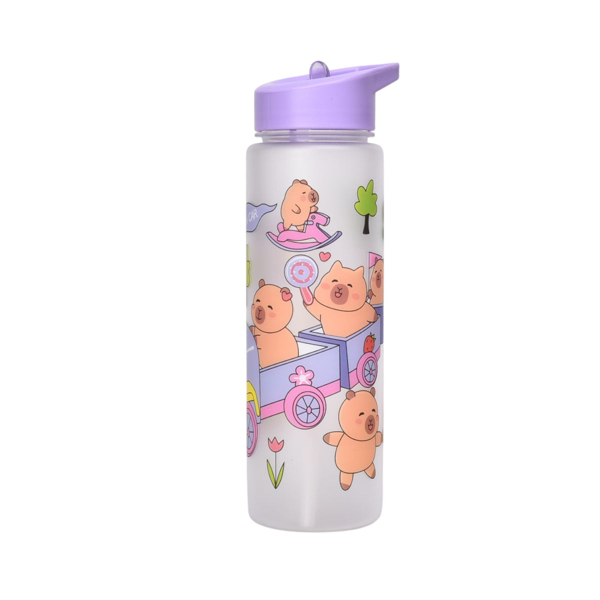 botella de agua 800ml capybara plastica dim:7x7x23