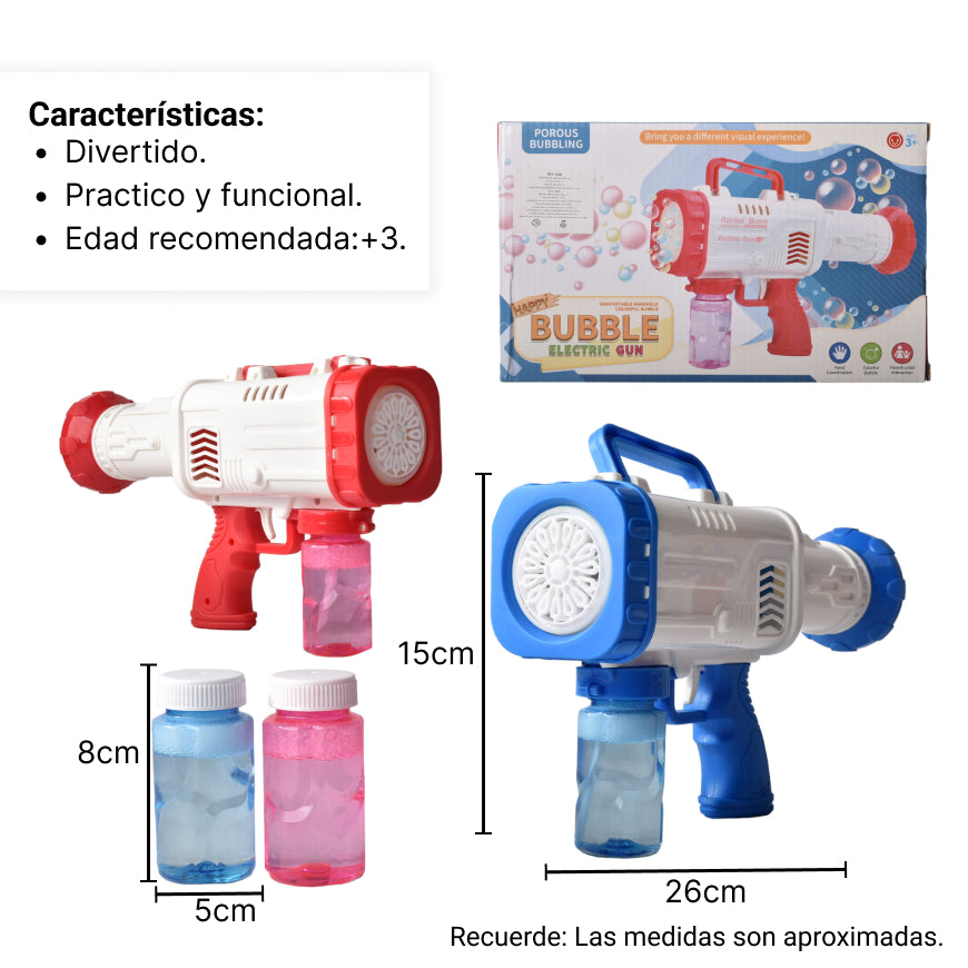 pistola de burbujas