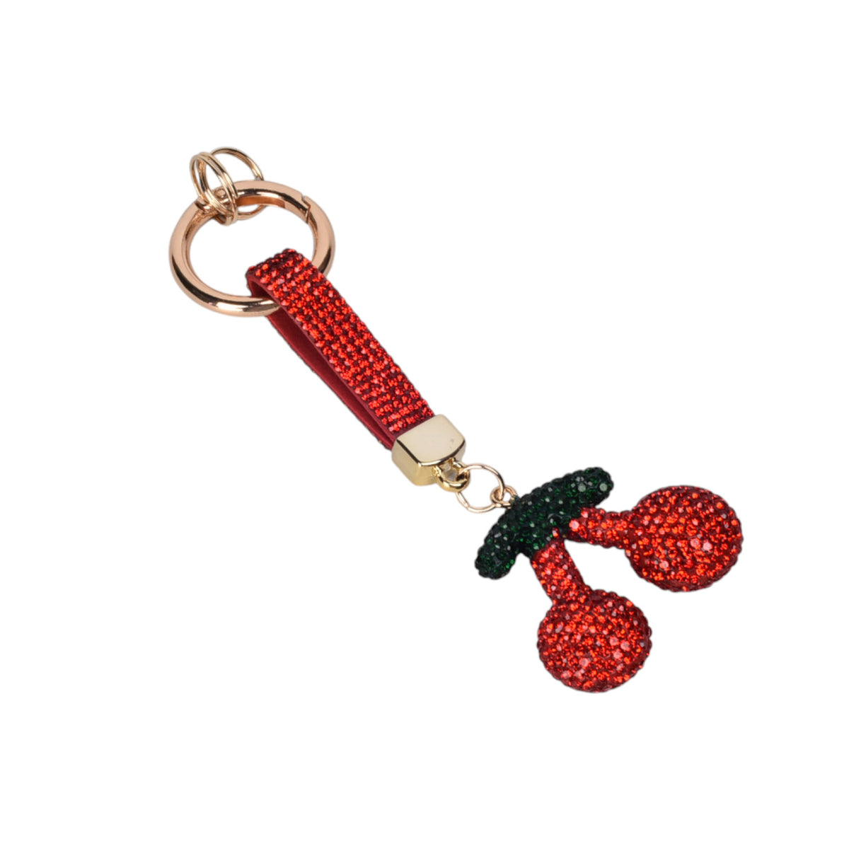 llavero resina plastico y metal cereza dim:4x2x4