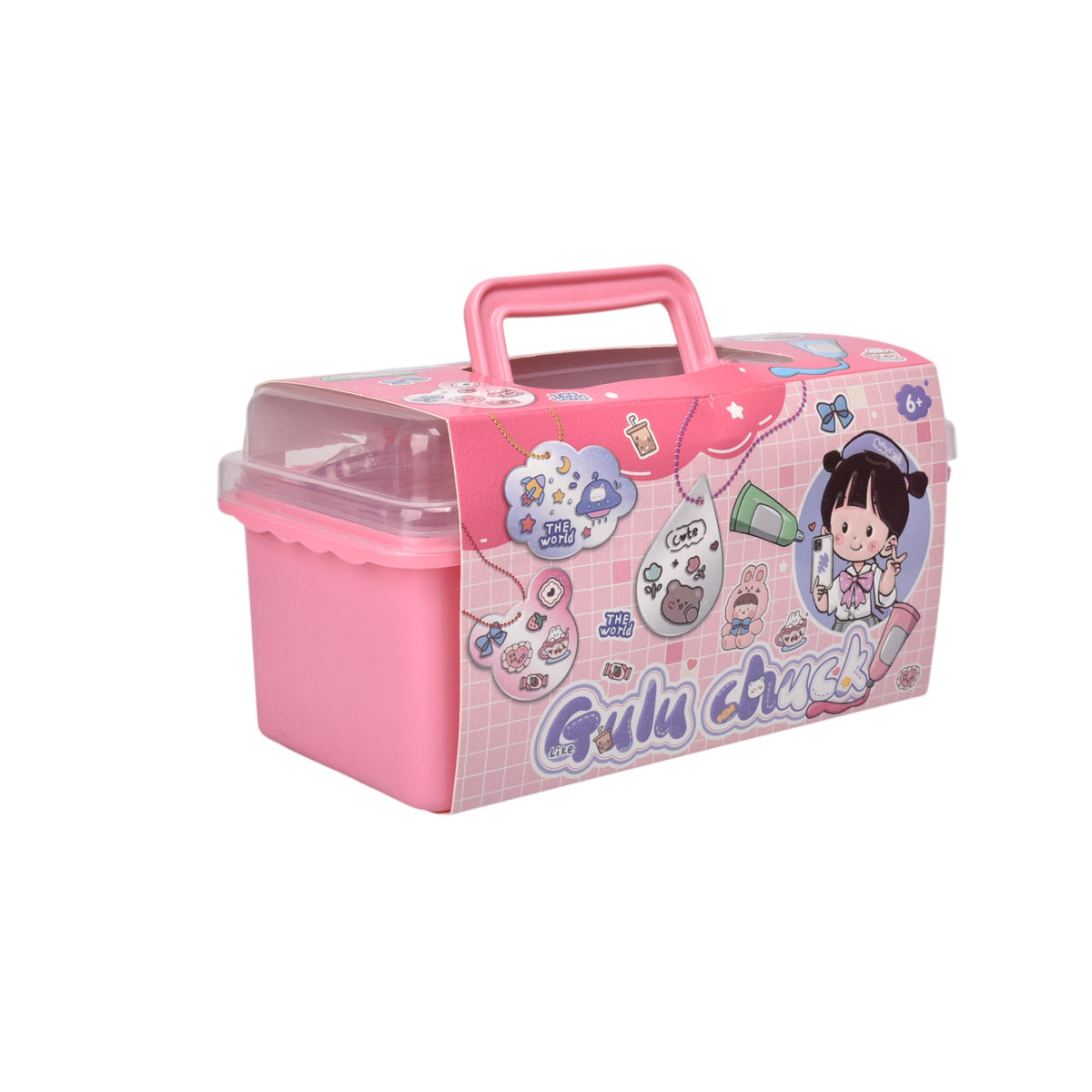 juguete kit de arte con accesorios plastico dim:19x11x13
