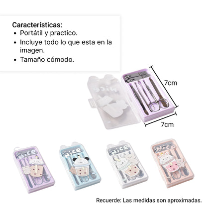 SET CORTAUÑAS MANICURE 7 PIEZAS