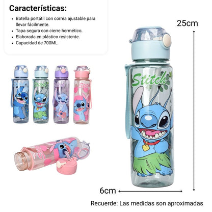 BOTELLA DE AGUA 700ML PERSONAJE PLASTICA DIM:6X6X25