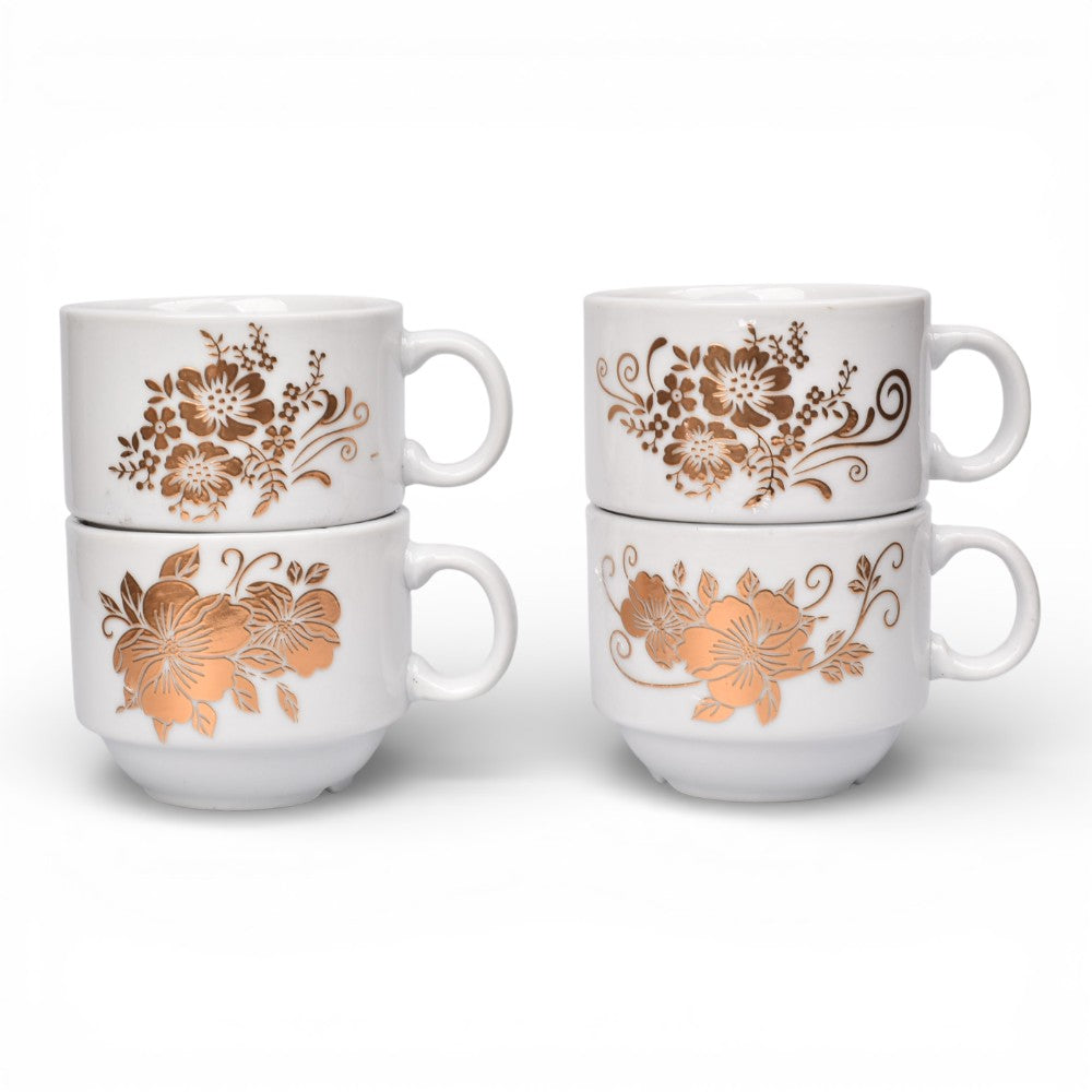 pocillo set 4pcs ceramica con base 160ml dim:7x7x6