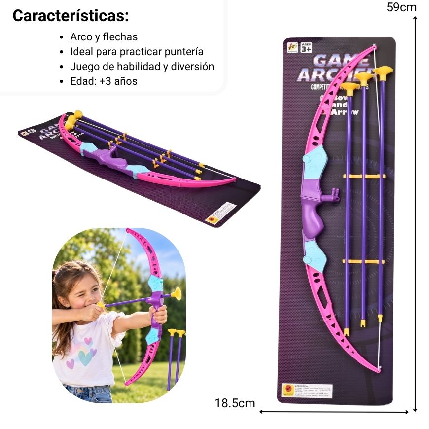 arco con flechas dim: 59*18.5cm