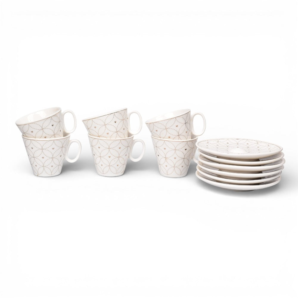 set pocillo con plato blanco ceramica 80ml dim:6x6x5