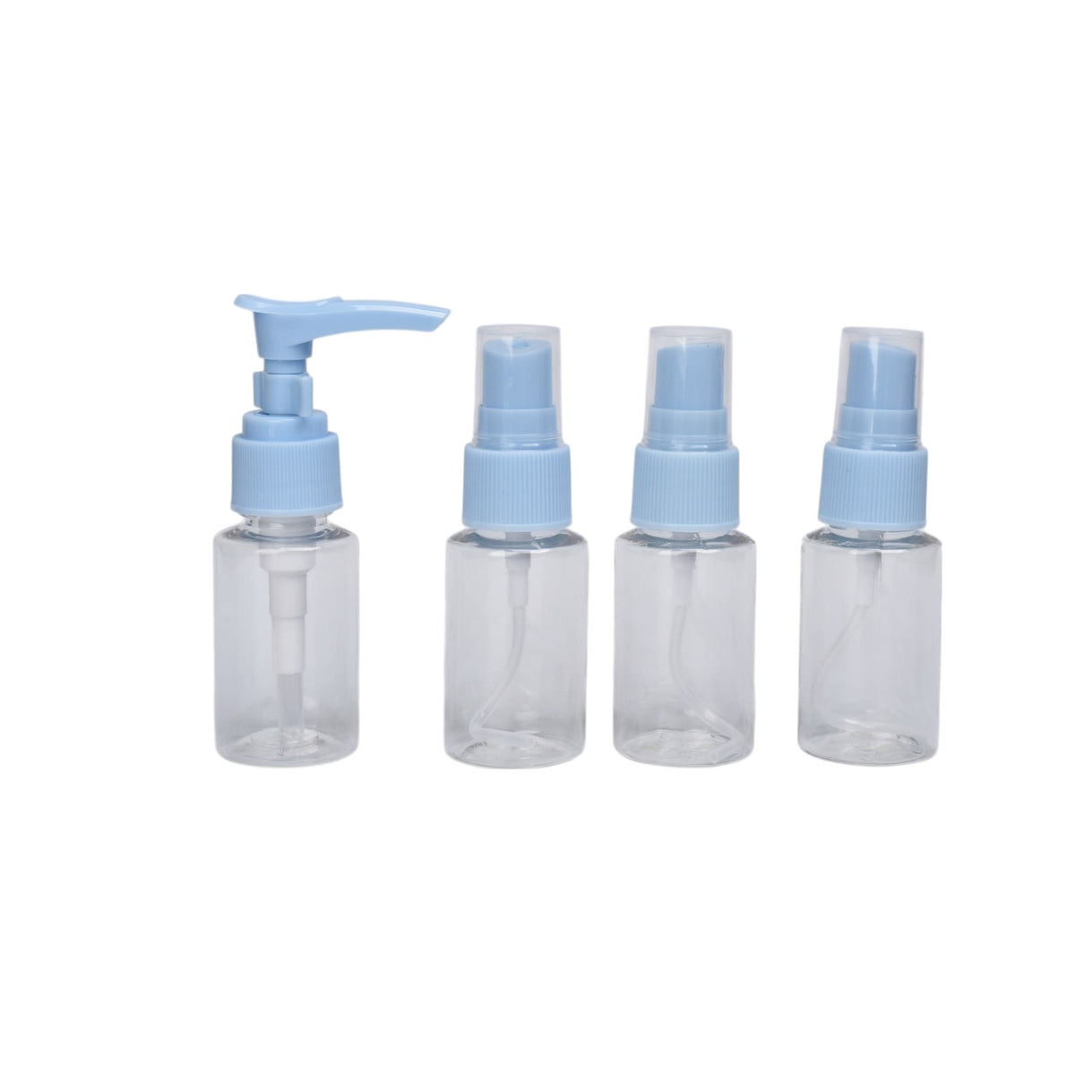 kit 4 envases recargables viajero plastico 30ml